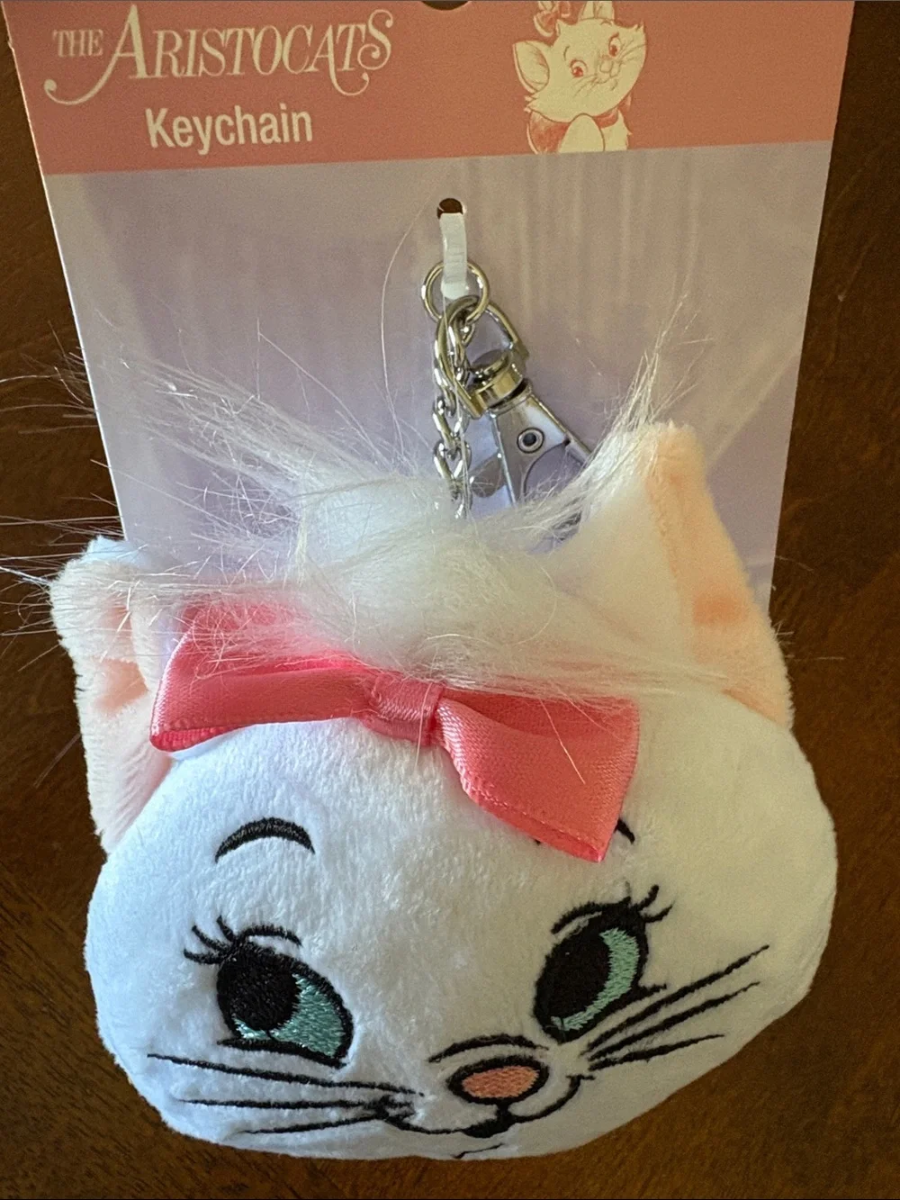 Disney The Aristocats Marie plush keychain NWT